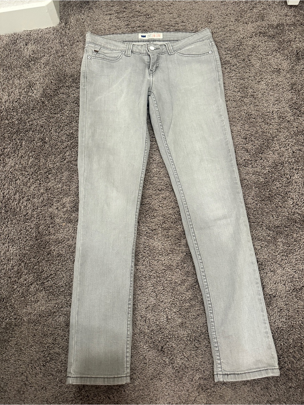 Levi's Demi Curve Women's Light Gray Slim Skinny Stretch Denim Jeans 26